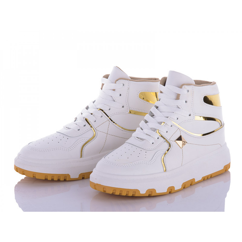 Ботинки Qq Панда BK72 white-golden Ботинки Qq Панда BK72 white-golden