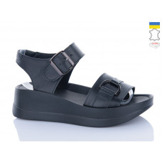 Босоножки Sali 1718-3 чорний шкіра чор-п