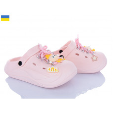 Кроксы Roks 160 пудра-рожевий шн.