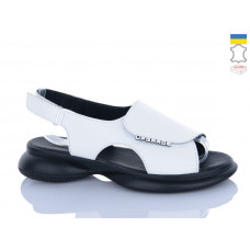 Босоножки Sali 915 білий чор-п.