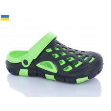Кроксы Inblu 308 чор-зелений