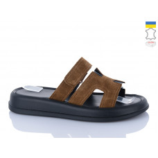 Шлепанцы Sali 1501-25 camel з чор-п.