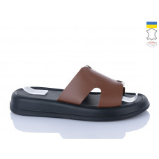 Шлепанцы Sali 505-25 коричневий чор-п.
