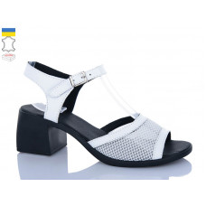Босоножки Sali 1126 білий чор-п.