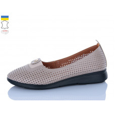 Туфли Sali 009-41 бежевий чор-п.