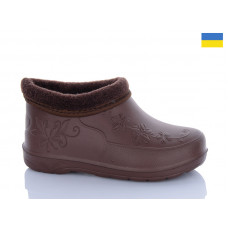 Галоши Dago Паяс Г хутро жін.квітка коричневий