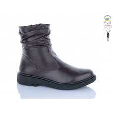 Ботинки Sali 9 коричневий к чор-п.зима