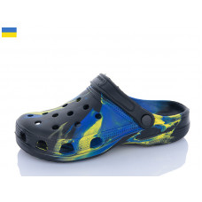 Кроксы Inblu SV18 папуга-чор-жовтий