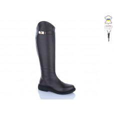 Сапоги Sali 239 коричневий к чор-п.єврозима