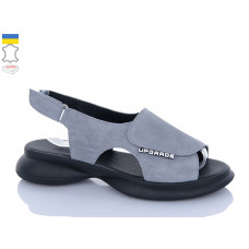 Босоножки Sali 915 сірий з чор-п.