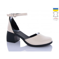 Босоножки Sali 1122 бежевий чор-п.