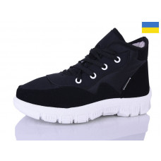 Ботинки Demur 1112 чорний біла підошва